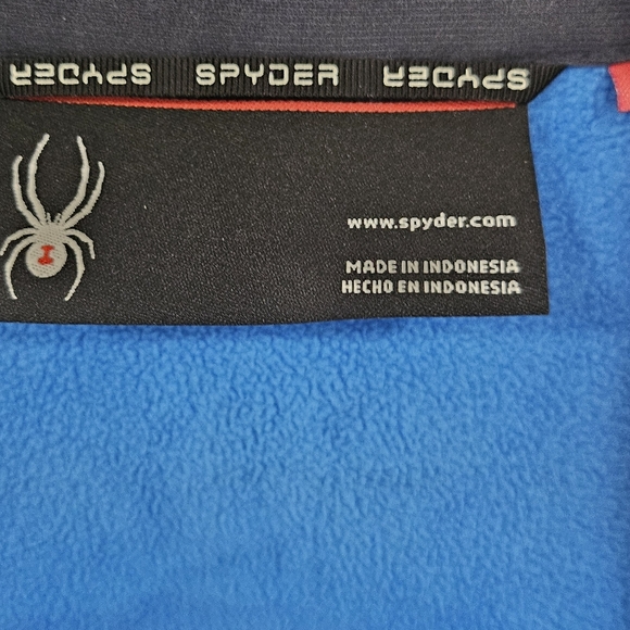 Spyder L Blue Winter Sweater, zipper pockets, like new. - Picture 8 of 11